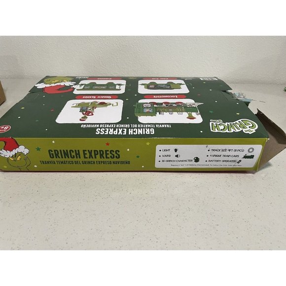 Dr. Seuss The Grinch Christmas Holiday Express Train Play Set 12pc Damaged Box - Picture 10 of 11